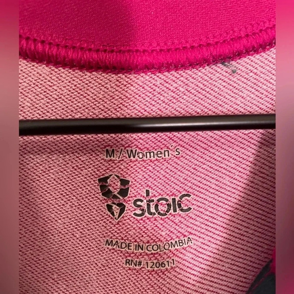 Stoic Nikwax Womens 1/4 Zip Pullover Top Size Medium Pink Waterproof Baselayer - Picture 6 of 8